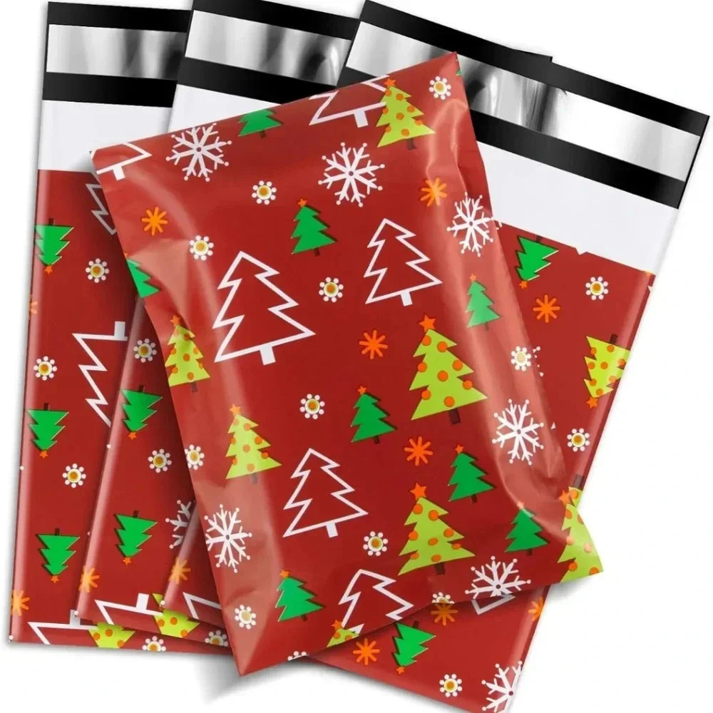 100 Christmas Poly Mailer 6x9-100 PCS Shipping Bags for Clothing, Tear Resistant
